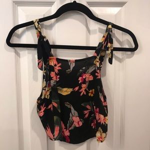 Floral Tie Strap Top